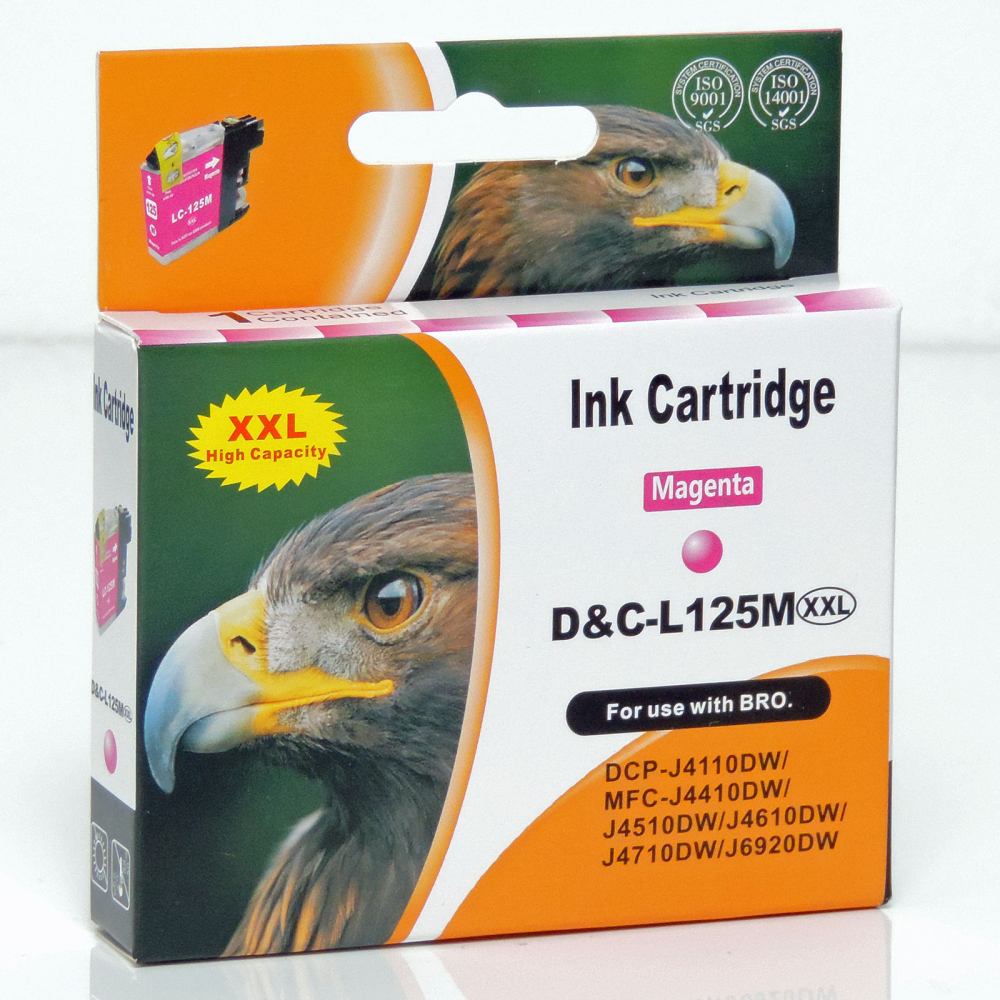 Kompatibel Brother LC-125 XXL, LC-127 XXL Set 4 Druckerpatronen von D&C