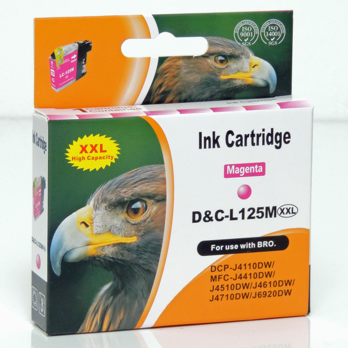 Kompatibel Brother LC-125 XXL, LC-127 XXL Set 4 Druckerpatronen von D&C