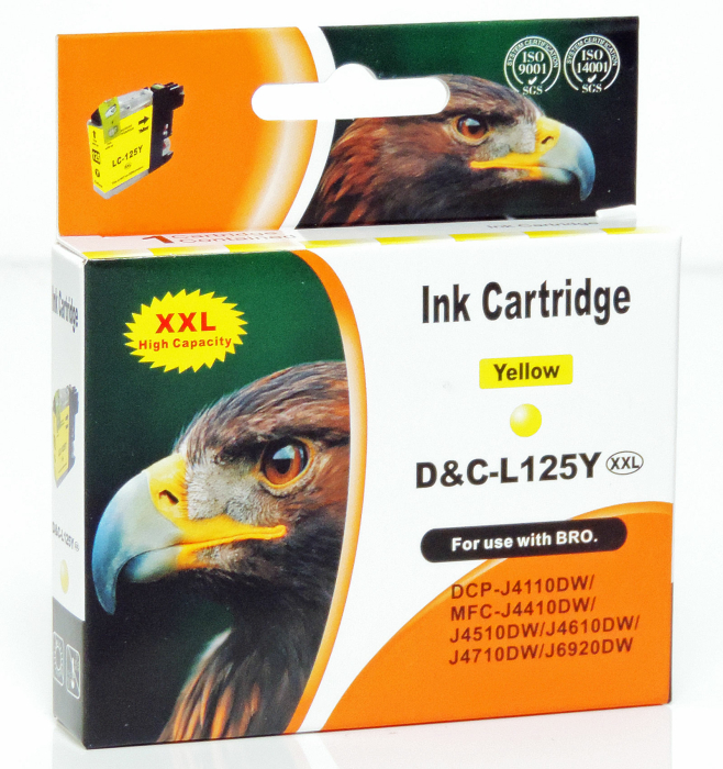 Kompatibel Brother LC-125 XXL, LC-127 XXL Set 4 Druckerpatronen von D&C