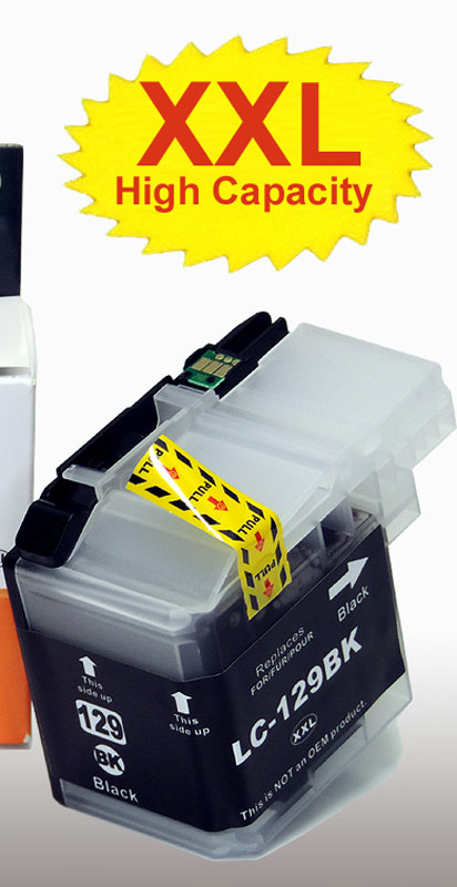 Kompatibel Brother LC-129 XXL BK Schwarz Black Druckerpatrone f&uuml;r 2.400 Seiten von Gigao