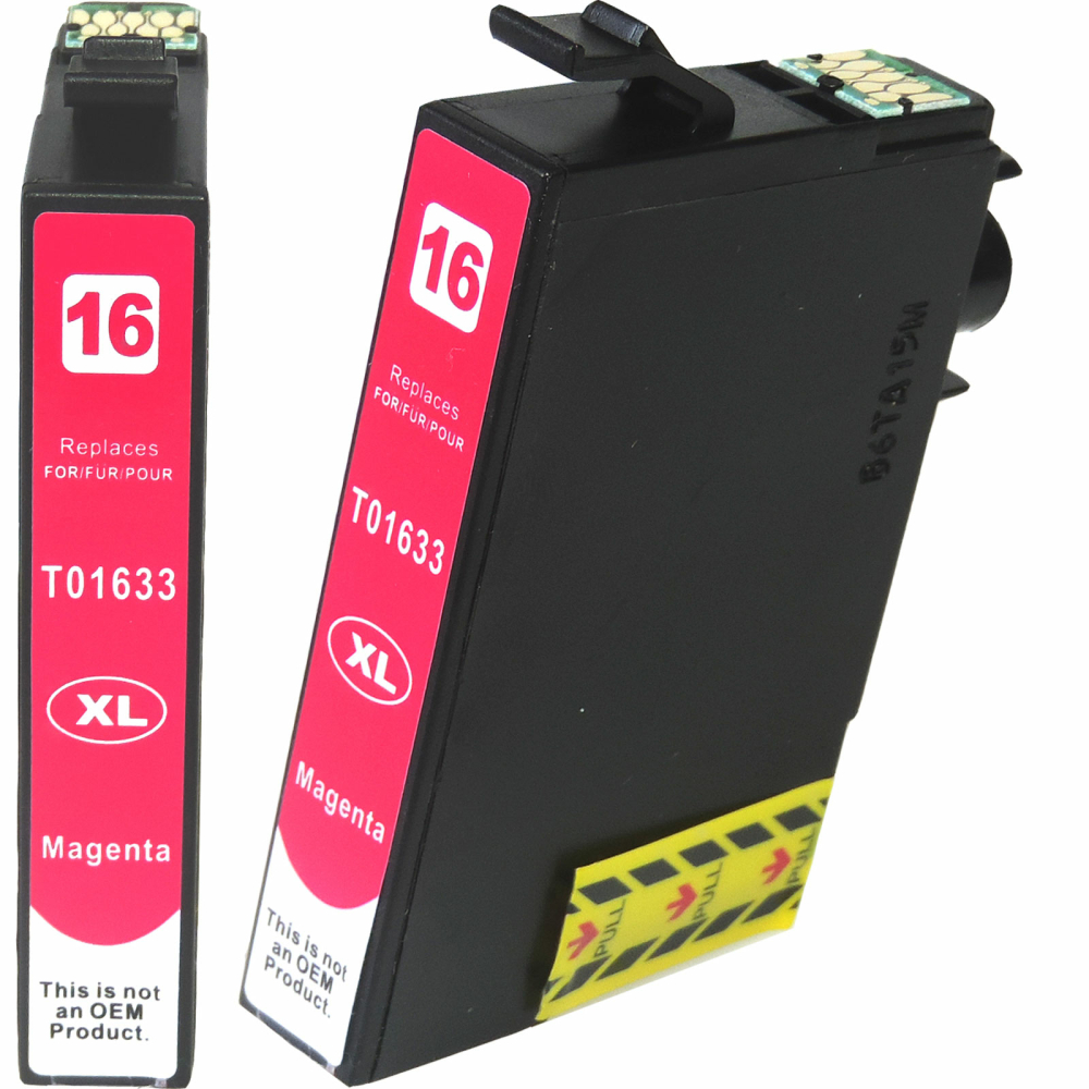 Tintenpatrone kompatibel Epson 16XL, F&uuml;ller, T1633, C13T16334010 M Magenta Rot Druckerpatrone f&uuml;r 450 Seiten von D&C