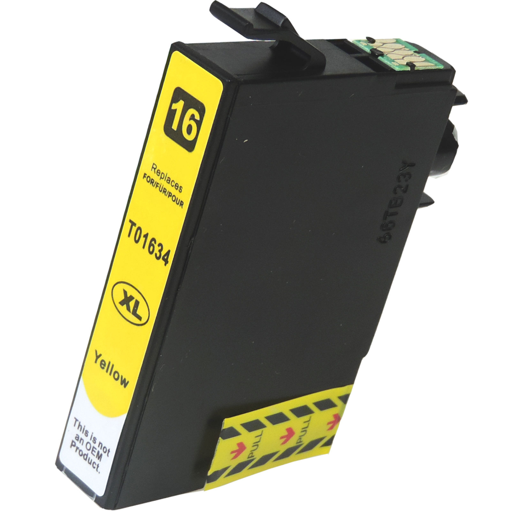 Tintenpatrone Kompatibel Epson 16XL, F&uuml;ller, T1634, C13T16344010 Y Yellow Gelb Druckerpatrone f&uuml;r 450 Seiten von D&C
