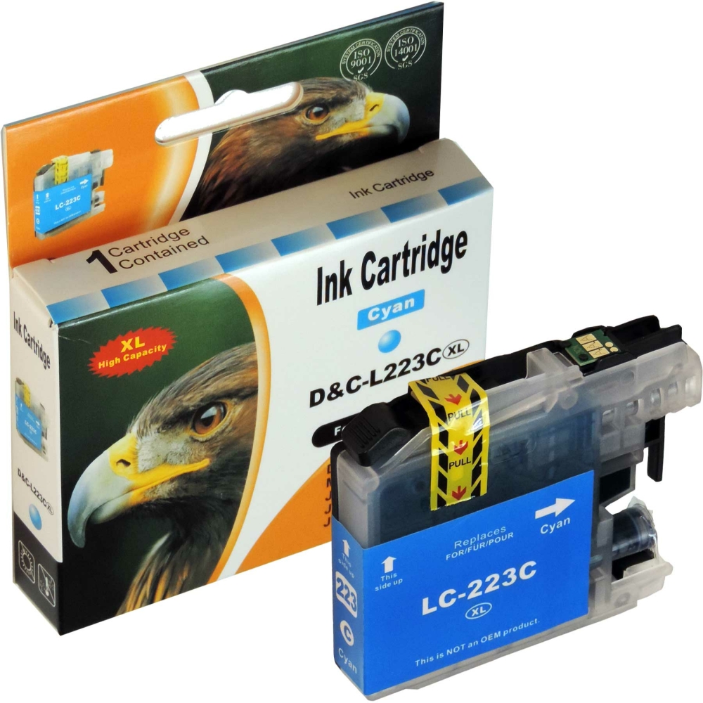 Kompatibel Brother LC-223 XL C Cyan Blau Druckerpatrone f&uuml;r 550 Seiten von D&C
