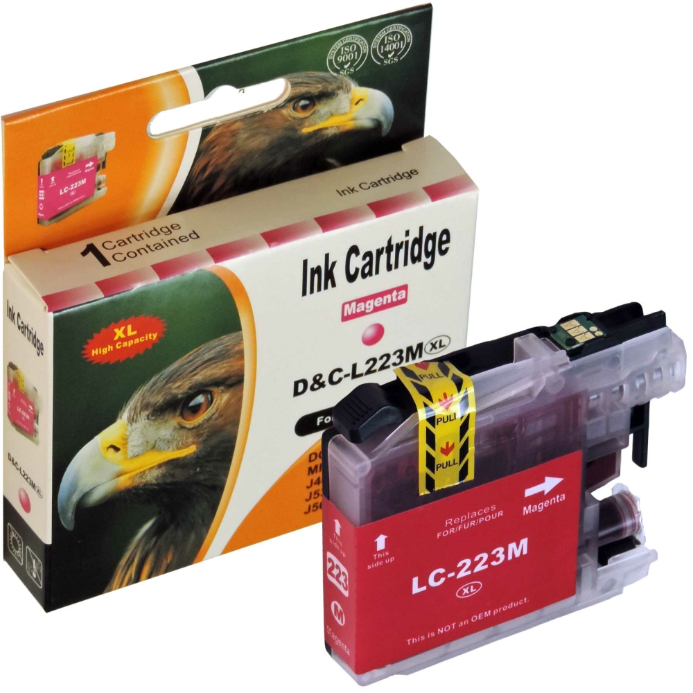 Kompatibel Brother LC-223 XL M Magenta Rot Druckerpatrone f&uuml;r 550 Seiten von D&C
