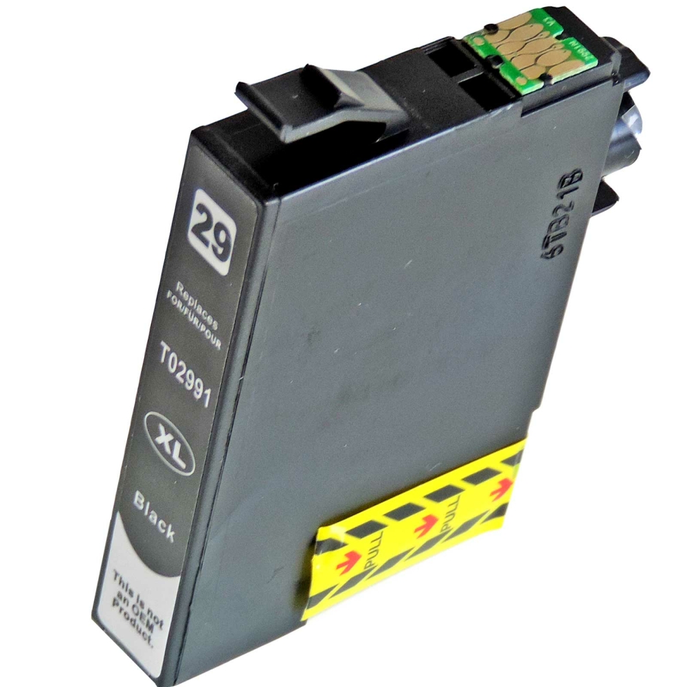Kompatibel Epson Erdbeere, T2991, 29XL, C13T29914010 BK Schwarz Black Druckerpatrone f&uuml;r 470 Seiten von D&C